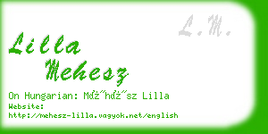 lilla mehesz business card